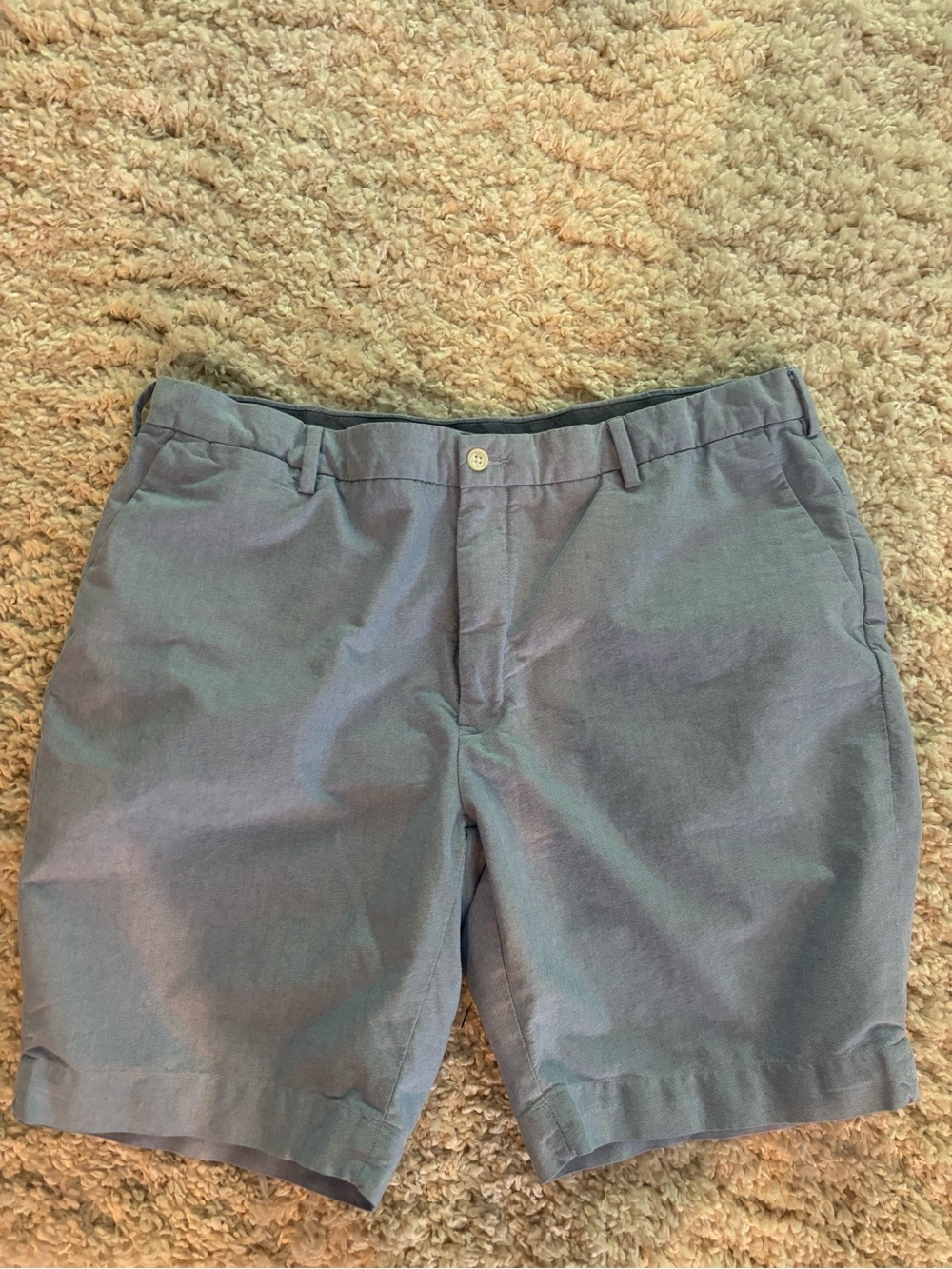 Ralph Lauren Slate Blue Flat-Front Chino Shorts